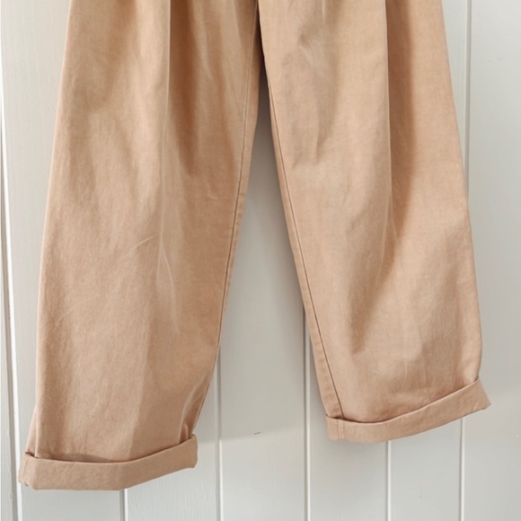 BDG Urban Outfitters NWT Logan Pleated Chino Grandpa Pant Wide Leg Khaki Women S - Picture 9 of 16